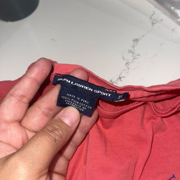 Ralph Lauren Sport Coral Pima Cotton T-Shirt -‎ Size XS - Picture 2 of 6